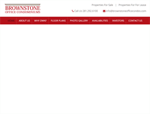 Tablet Screenshot of brownstoneofficecondos.com